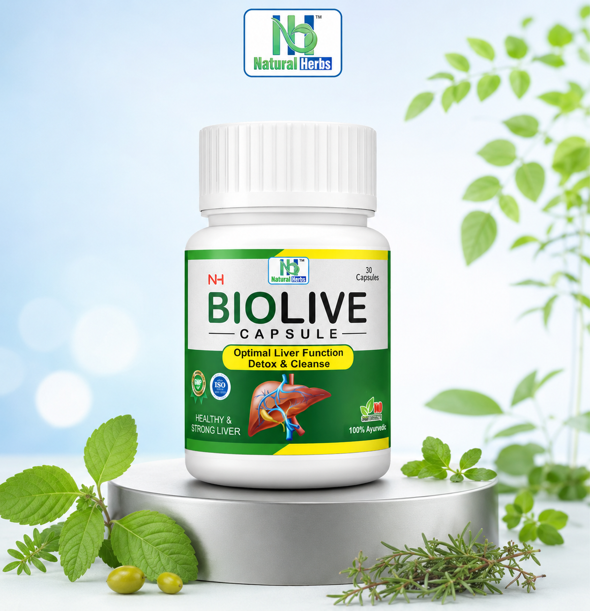 N.H. BioLive Ayurvedic Capsules – Liver Support, Detox & Cleanse