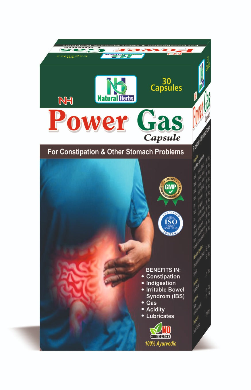 N.H. Power Gas Ayurvedic Capsules – Digestive & Stomach Support
